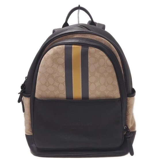 COACH Thompson Backpack Signature Jacquard with Varsity Stripe Navy - 132-080625 - Picture 1 of 10